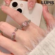 指輪 リング ピンキーリング レディース ハート メタル チェーン カジュアル ガーリー かわいい クール