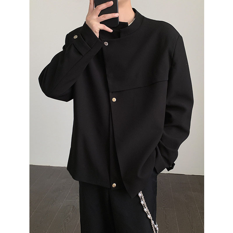 メンズ スタンドカラー ジャケット 男女兼用 ストリート系 テーラード風 アウター 春秋 2026新作★