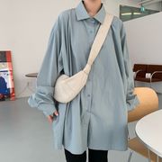 今季マストバイ   気質   おしゃれ   バックスリット  ルーズ   ドロップショルダー  トップス