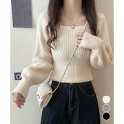 【日本倉庫即納】 ニットセーター 長袖トップス 韓国風