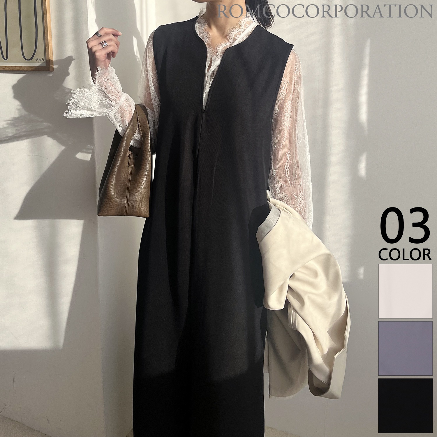 【2026新作商品♪】フロントタックロングワンピース