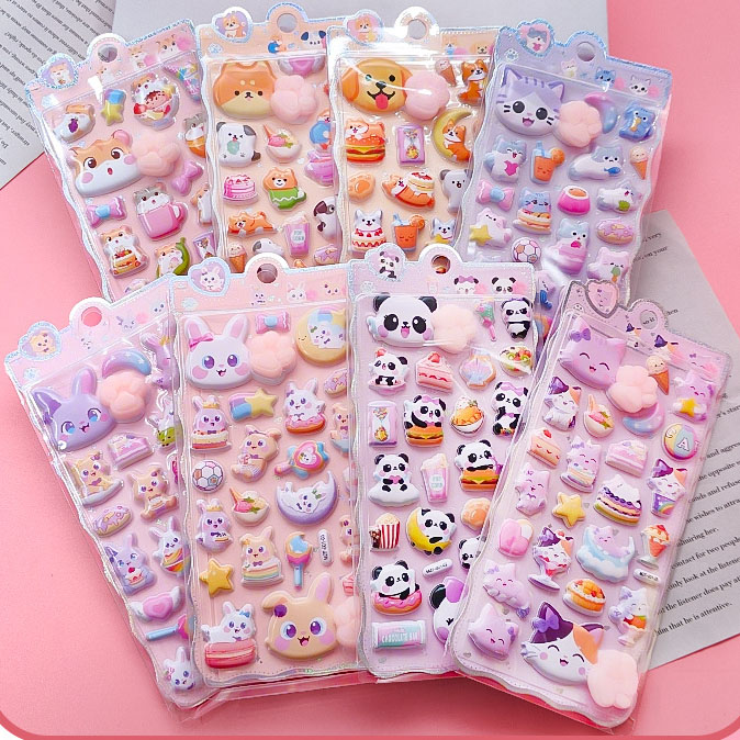 手作り DIY 肉球爪 ぷくぷくシール 3Dステッカー 立体ステッカー ぷっくりシール 中空 デコシール