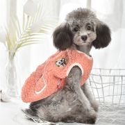 ポーラーフリースベスト、ペットの猫と犬の暖かいベスト、猫と犬の厚い秋冬のベストジャケット