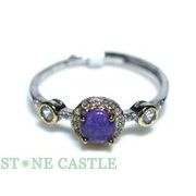 ☆一点物☆【リング】ピンクスギライト (ジルコニア付) No.27