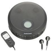スピーカー内蔵ポータブルCDプレーヤー ブラック AudioComm