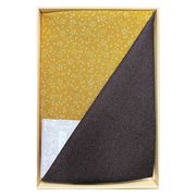 二巾一越織両面染 鮫/小桜 紫/金茶