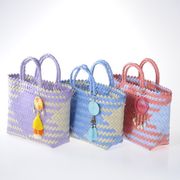 ★めちゃ軽＆丈夫！！人気のパサールバッグ★　プラかごバッグ/ミックスカラー SMサイズ 3種セット