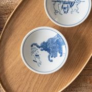 猫 シチタ 鳥獣戯画・猫 10cm小皿 象[美濃焼]