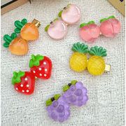 いちご ヘアピン フルーツ いちごヘアクリップ 女性ヘアアクセサリー いちごアクセサリー いちご雑貨