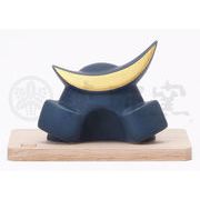 ★端午の節句を飾る★ 縁起の良い五月人形【釉彩　兜(マットブルー)】