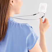 充電式3WAY折りたたみハンディファン（ネックストラップ付き）　扇風機/熱中症/夏用品/ハンディファン