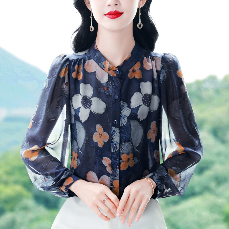 初回送料無料　上着　プリントシフォントップス　レディースファション商品　オシャレ人気