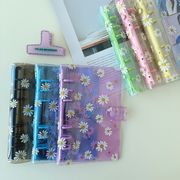 雑貨 A6サイズ クリアシール帳 バインダー 透明穴 シール収納 シール帳 台紙 剥離紙 クリア