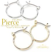 日本製NEW★2ペア価格★L&A★純チタンポスト★クロッシング★フープピアス★最高級鍍金★