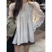 シャツ　レディース　デザイン　韓国ファッション　INS