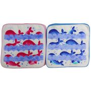 20cmパイル地プリントタオルハンカチ_【クジラ】日本製