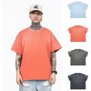 メンズ ビンテージ風 無地 半袖 Tシャツ 男女兼用 ストリート系 トップス 春夏 2026新作★全4色