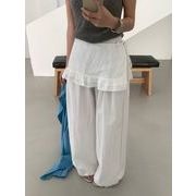 今季マストバイ   早春新作  フレンチ  ハイウエスト  インナー付き   カジュアルパンツ
