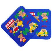 20cmシャーリング地プリントタオルハンカチ_【スクールベア】日本製