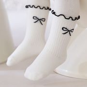【SOCKS】蝶結び柄リブソックス 3ペアセット
