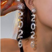 シンプルおしゃれ キラキラロングフリンジイヤリング 夏の高級感イヤリング ウエディングイヤリング