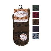 婦人 綿混ヒョウ柄ソックス色アラカルトアソート05-2-1324-1-4 48-579