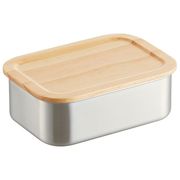 スケーター《特価》 【予約販売】木蓋付き ステンレスフードコンテナー（650mL）木目