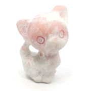 ≪特価品/国内在庫≫ピンクオパール/猫ネコ/彫刻/約40x26x24mm