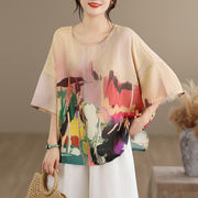 【2026新作】レディース花柄デザイントップスカジュアル