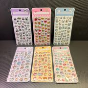 【saleまとめ売り】数量限定　3D クリスタルシール ぷくぷく キャンディ ドロップ　6種セット