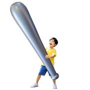 玩具 空気 バット ジャイアントバット インフレータブル 野球バット 巨大 PVC 165cm シルバー