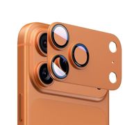 スマホ小物【iPhone 17 Pro用】アルミ製カメラレンズ保護ガラスフィルム（アイフォン17プロマックス）9色