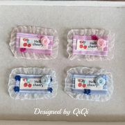 新入荷 蝶結び デコパーツ 生地 パッチ 刺繍アップリケDIY ヘアアクセサリーバッグ装飾 貼り付けパーツ