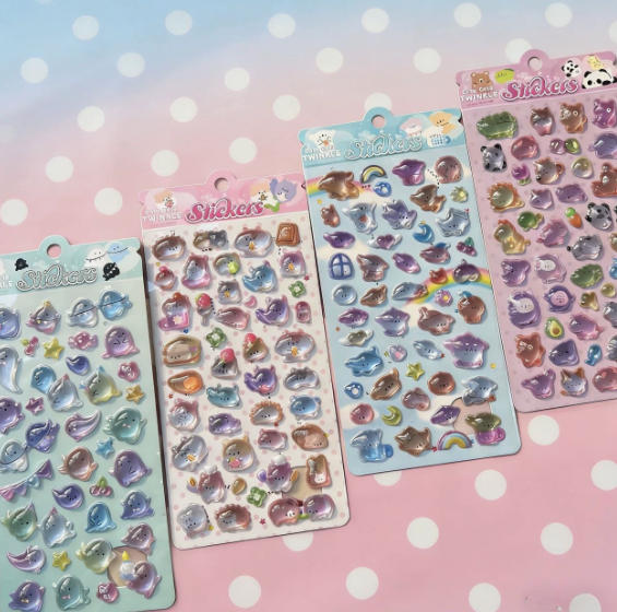 新入荷 手帳素材 手芸DIY 手帳シール ステッカー 3Dシール 装飾シール 文房具