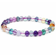 約7mm ボタンカット フローライト ブレスレット 蛍石 Fluorite【ランダム発送】