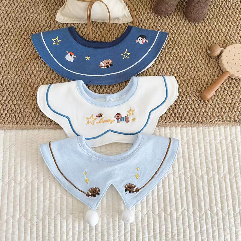 2026新入荷★韓国風よだれかけ★スタイ ★ 綿100％・新生児・ベビー用スタイ・三条セット