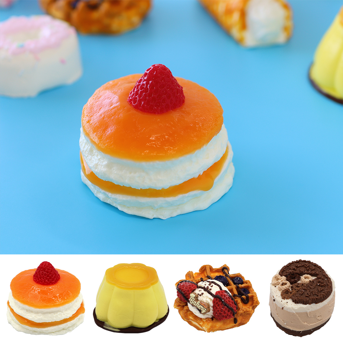 スクイーズ[パンケーキおもちゃぷにゅぷにゅスイーツお菓子デザート