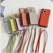 スマホケース　ストラップ　カード入れ　iPhone14 14Pro iPhone13 13Pro PUレザー