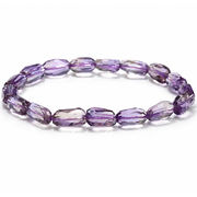 上品な淡紫カラー アメトリン《Ametrine／紫黄水晶》カットビーズ ブレスレット