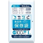 ＫＬ１６　保存袋増量　Ｌ　１００枚　０．０２ 【 ハウスホールドジャパン 】 【 ポリ袋・レジ袋 】