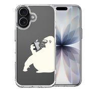 iPhone17 側面ソフト 背面ハード ハイブリッド クリア ケース ゴリラ ホワイト