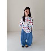 子供服　100-160cm　キッズTシャツ　ガールズ　春夏　韓国キッズ服