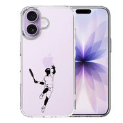 iPhone17 側面ソフト 背面ハード ハイブリッド クリア ケース テニス