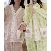 フリースパジャマ ふわふわルームウェア冬