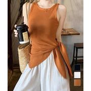 タンクトップ 韓国風 サイドスリット夏服