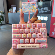 ストレス解消キーボードトイキーホルダー★ミニキーボード★雑貨かわいい オシャレ★4色