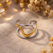 指輪 18K ステンレスSUS316L　リング 　レディースアクセサリー　指輪 ★2026年7月28日