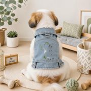 春夏新作 デニム 犬服  犬の服　犬  猫  ネコ  ペット服   猫服    ペット   ペット用品（XS-XL）
