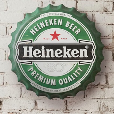 ビアーキャップ　エンボスプレート ★Heineken★