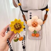 スマホ背面ホルダー 立体チャーム ショルダーストラップ付き 長さ調節可能